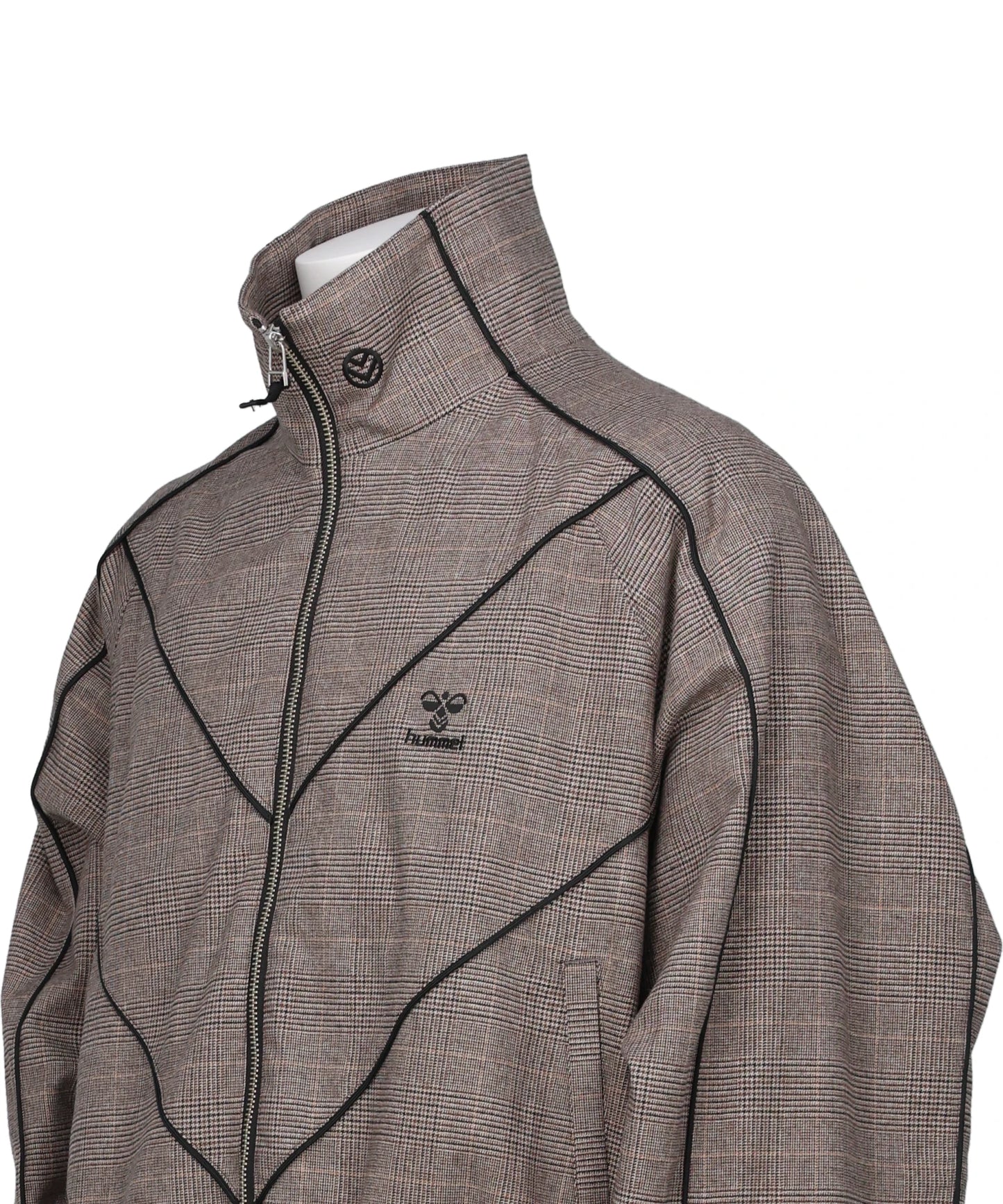 CHEVRON PIPINGWOOL TRACK JACKET