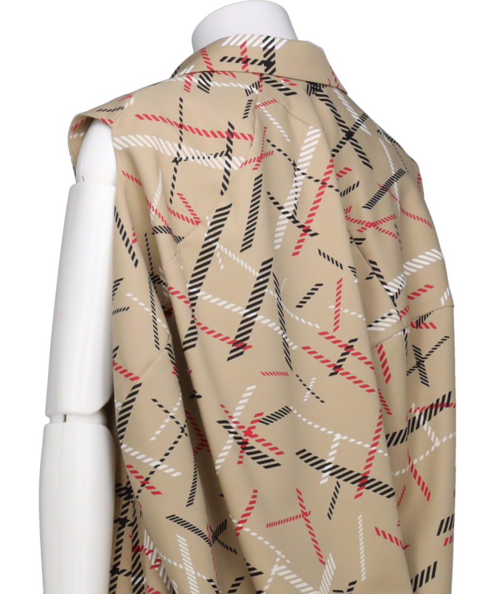 WIND BLOW CHECK BALL JACKET VEST