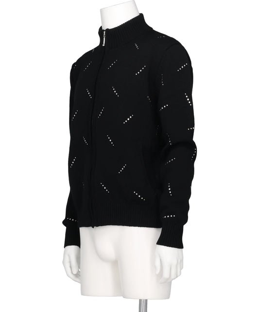 CRYSTAL EMBELLISHED TRACK TOP