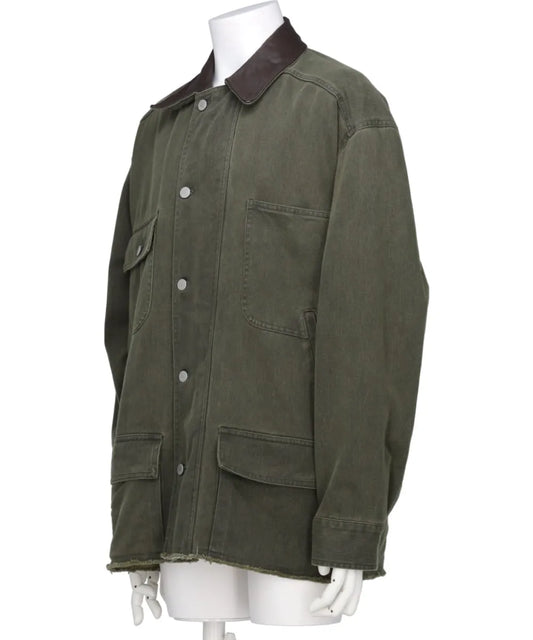 COTTON CUT-OFF COVERALL JACKET