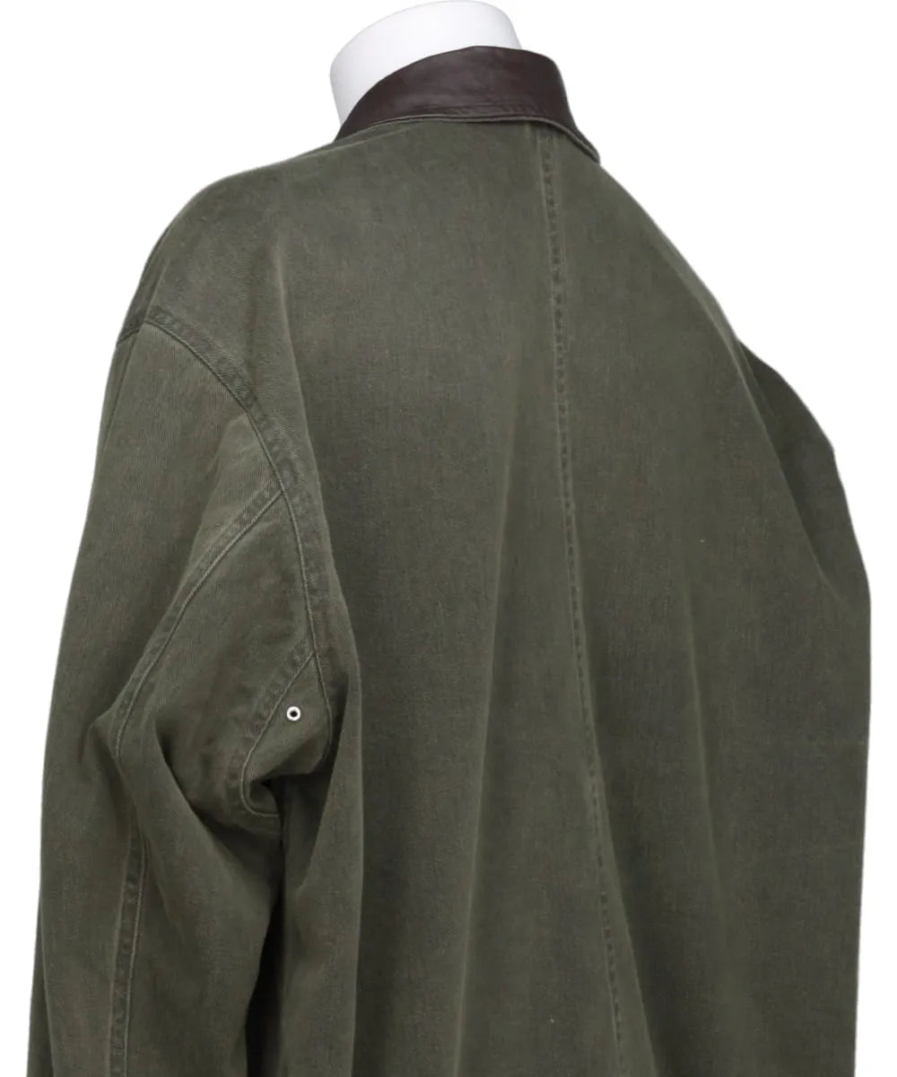 COTTON CUT-OFF COVERALL JACKET