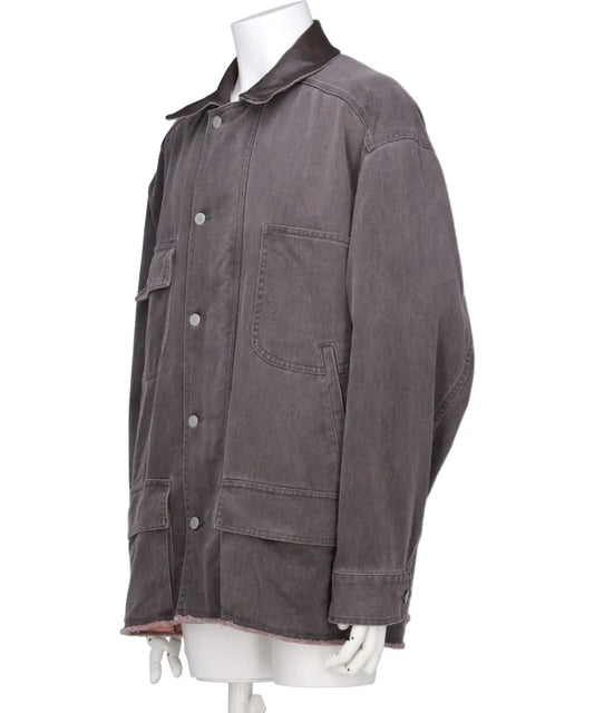 COTTON CUT-OFF COVERALL JACKET