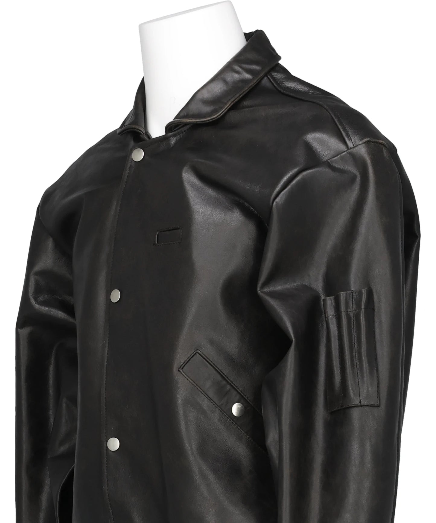 CRACKED LEATHER FLIGHT JACKET