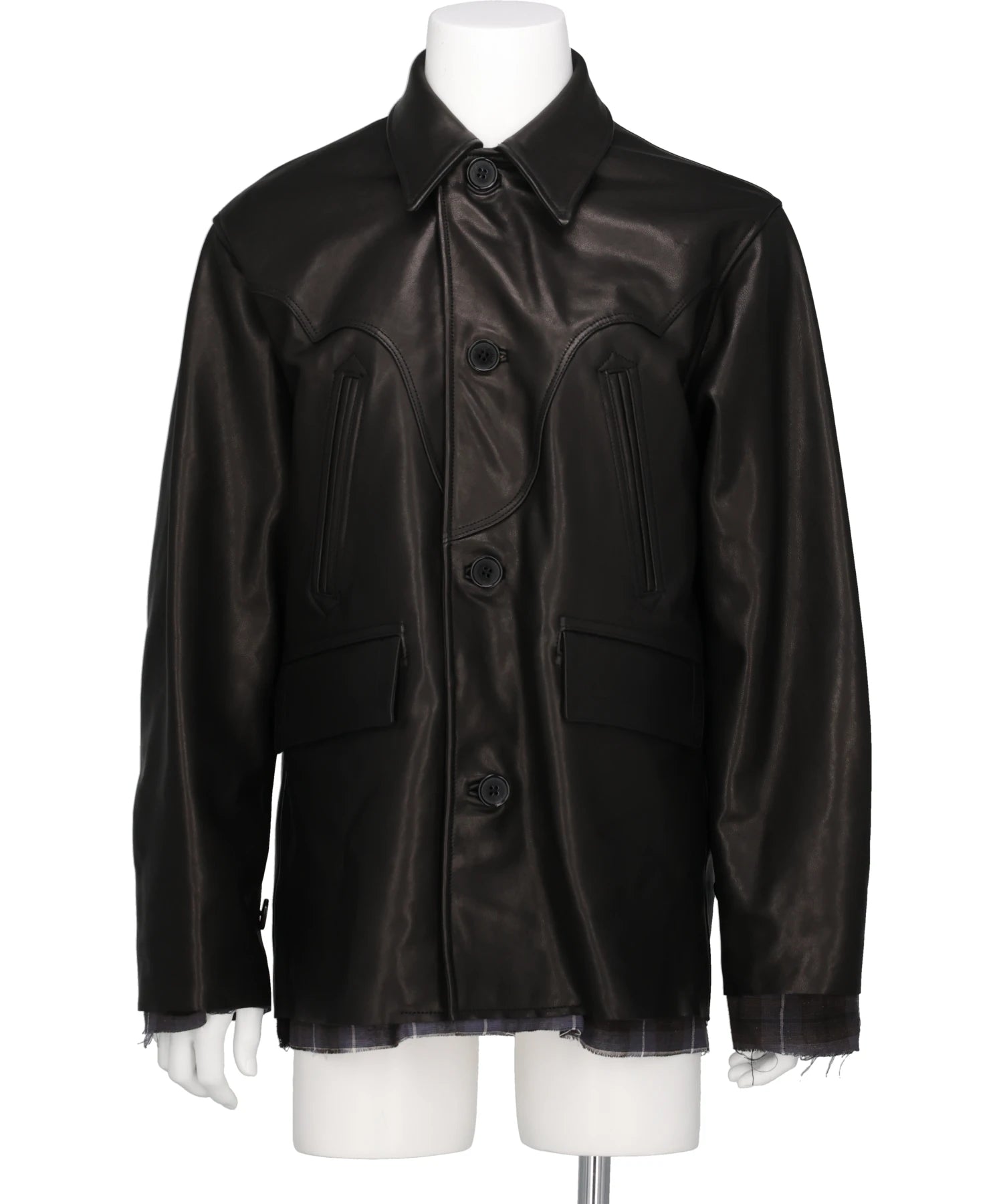 DAIRIKU(ダイリク) 2026AW SHINIG COLLAR LEATHER JACKET DA-26AW-O2