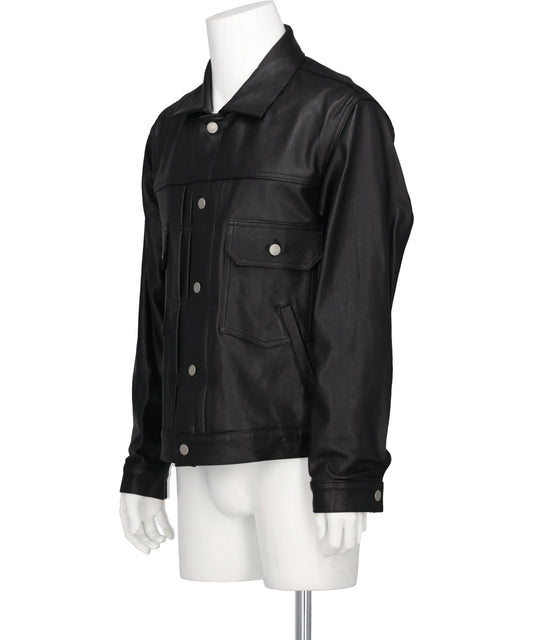 LEATHER TRUCKER JACKET