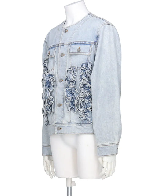 RUFFLE DENIM JACKET