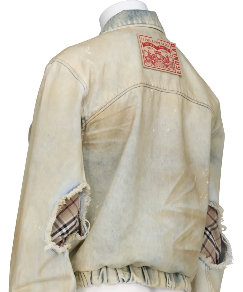 DENIM LINING BOMBER - YELLOW DIRTY DENIM