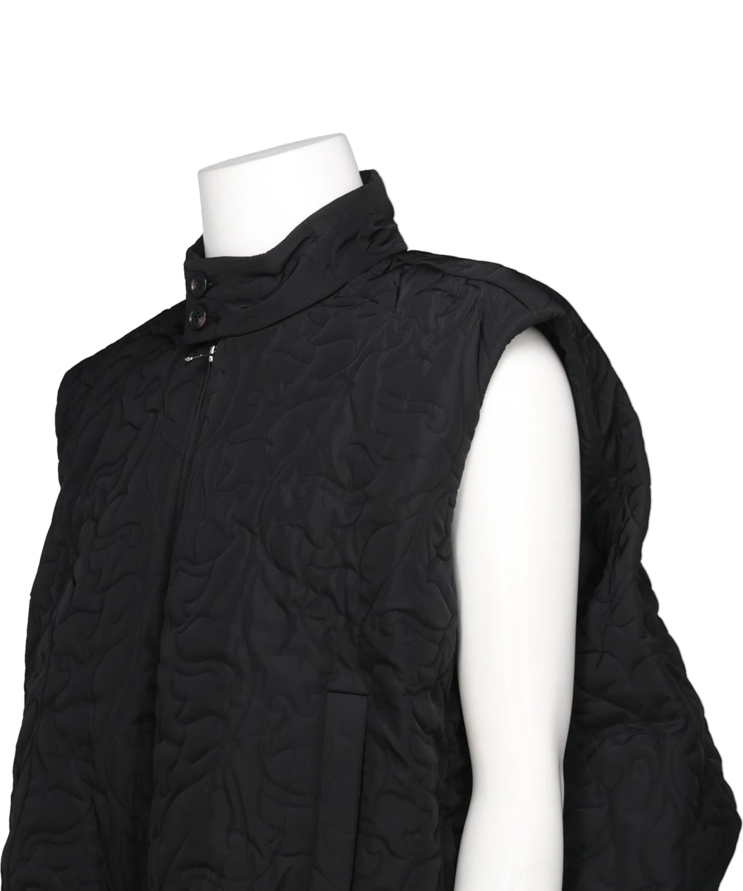 FLOWER PATTERN QUILTED GILET