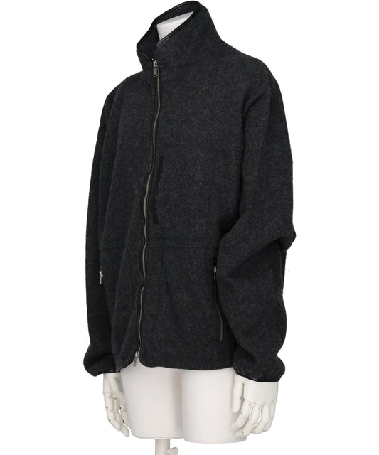 WOOL FLEECE ZIP BLOUSON