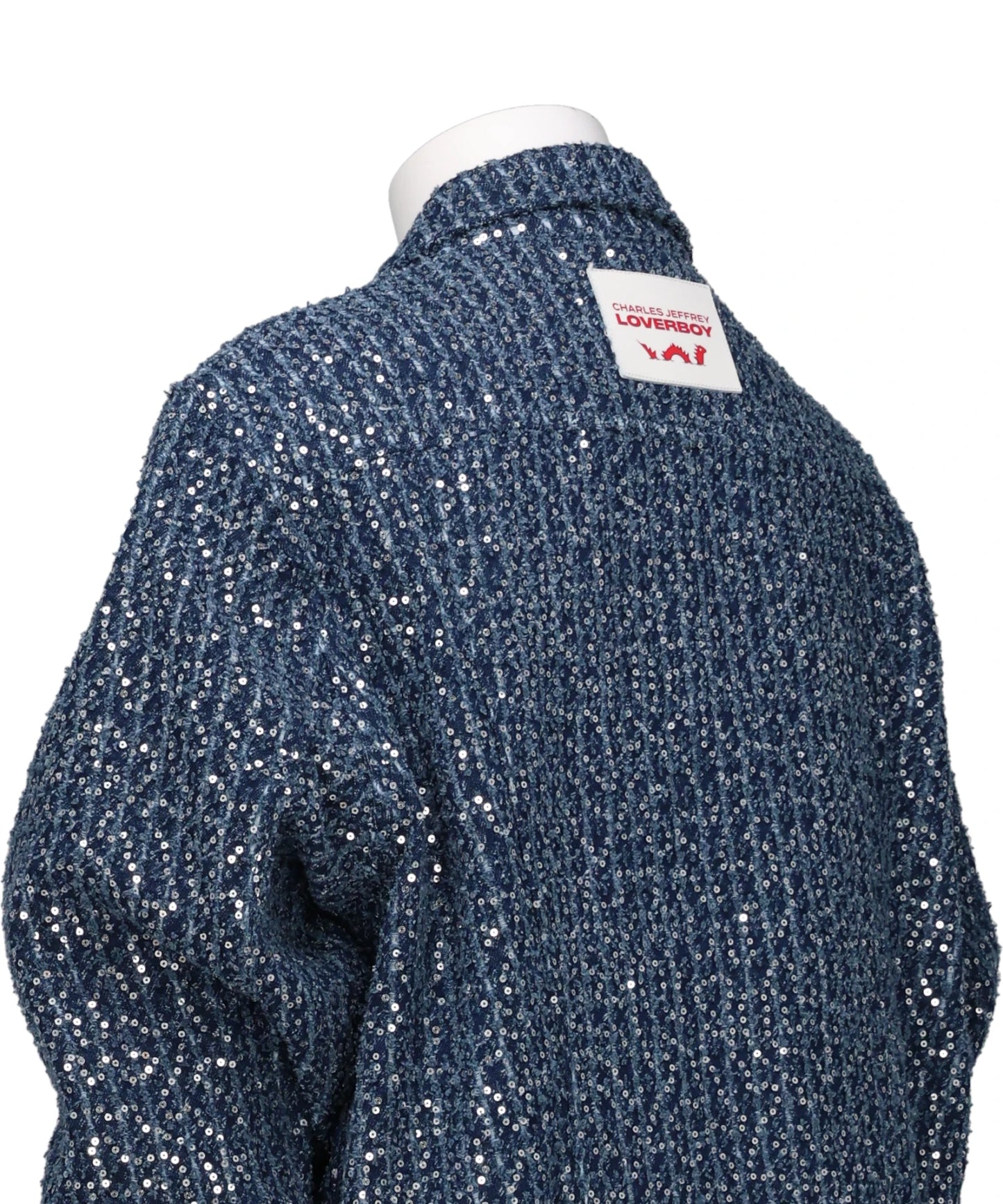 DISTRESSED SEQUIN DENIM