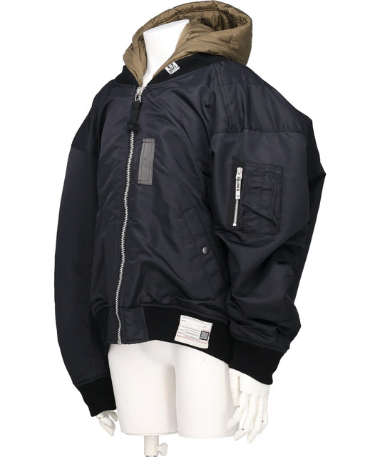 HOODED BOMBER JACKET