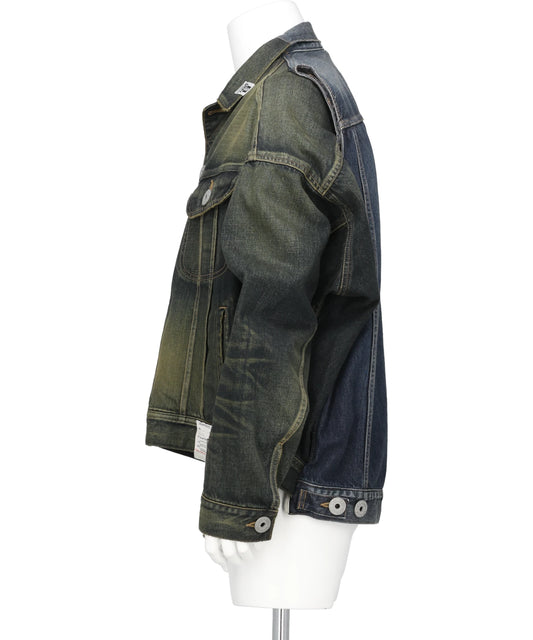 BACK VEST DENIM BLOUSON