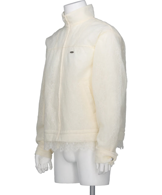 FUZZY LACE DRAWSTRING BLOUSON