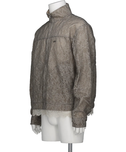 FUZZY LACE DRAWSTRING BLOUSON