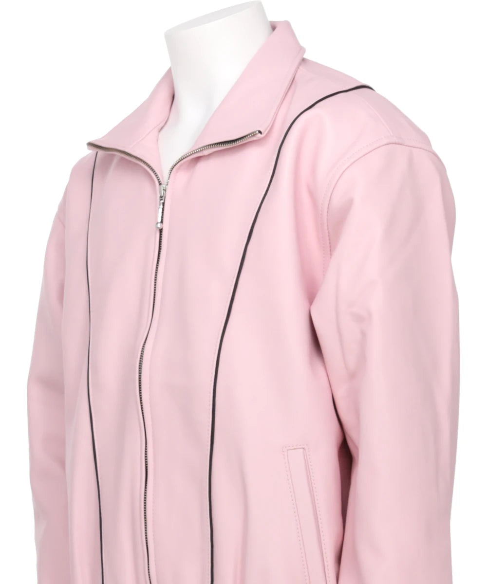 LEATHER TRACK JACKET