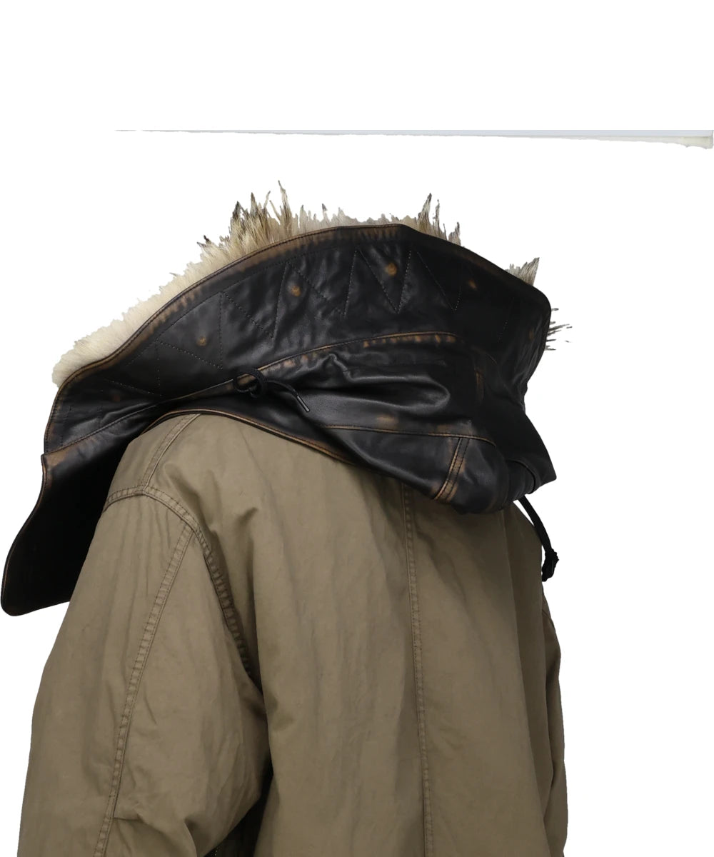 GARMENT DYED SHORT MODS WITH FUR LINER