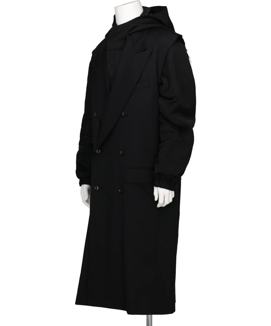 GABARDINE LAYERED COAT