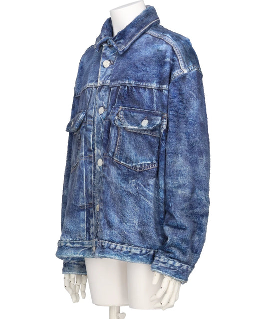 DENIM PRINT FUR JKT
