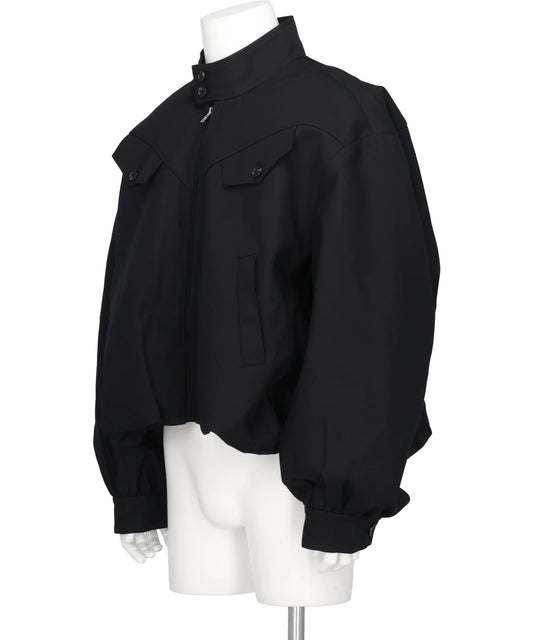 GABARDINE BALLOON HARRINGTON JACKET