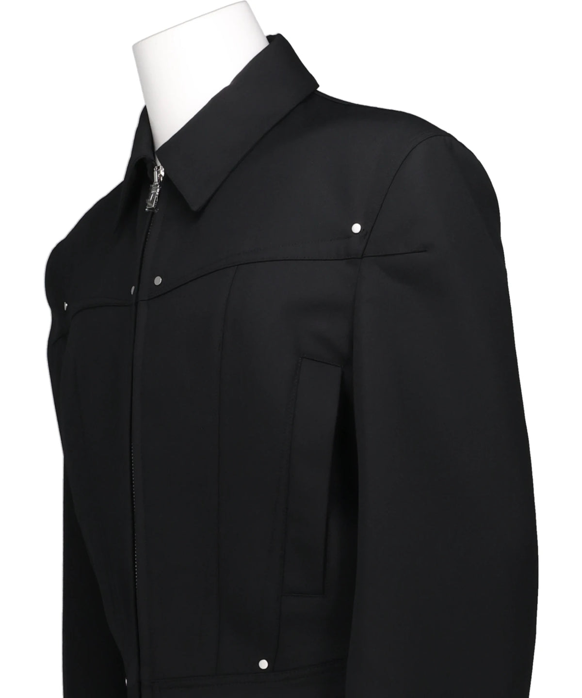 ZIPPED WIDE SHOULDERS JACKET