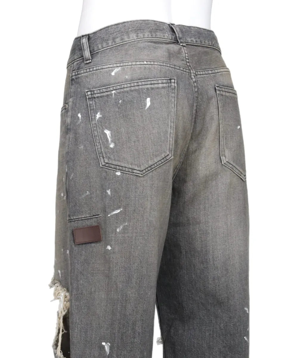 ORGANIC COTTON DENIM PANTS *CRASHED