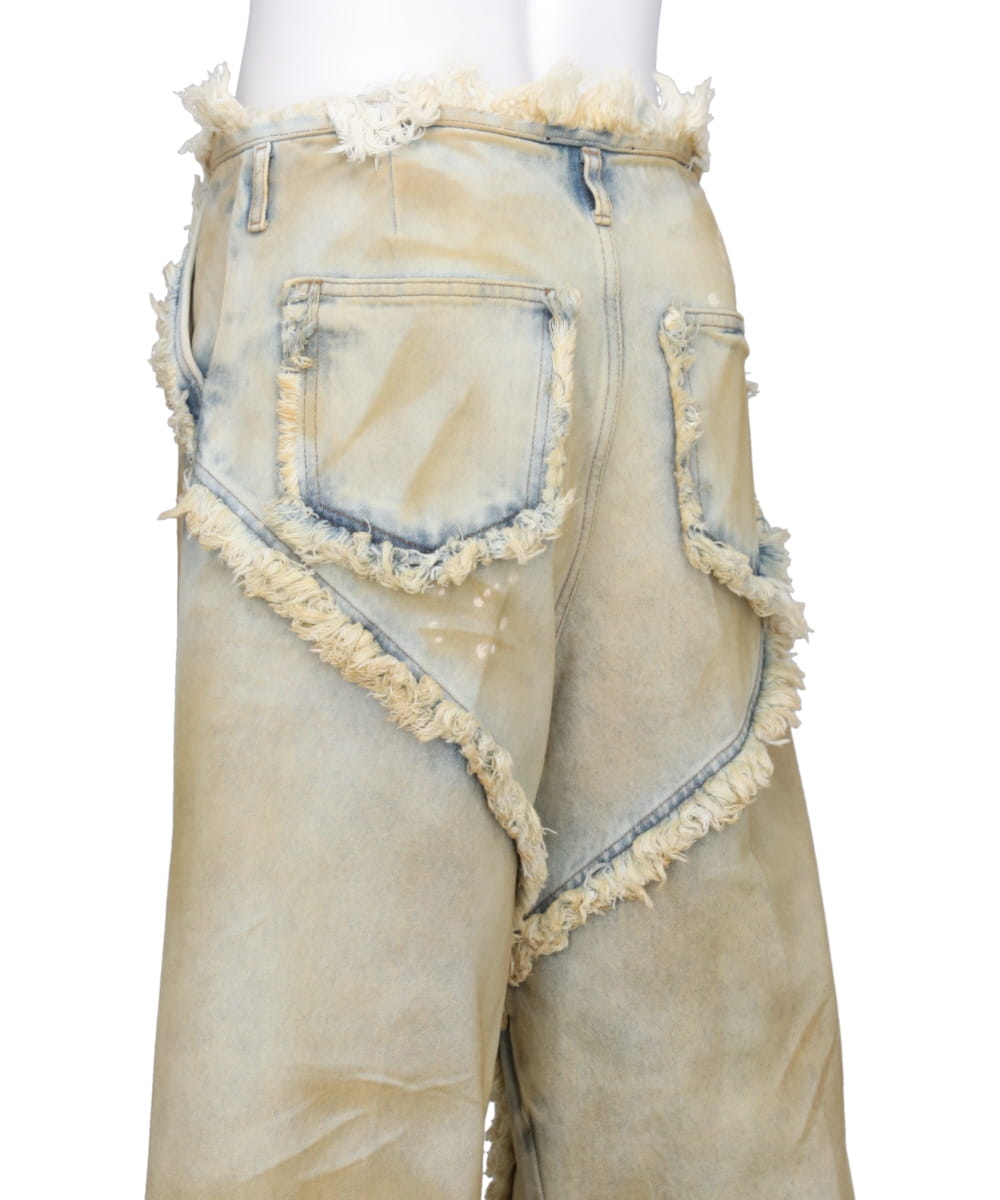 ARGYLE DENIM PANT - YELLOW DIRTY DENIM