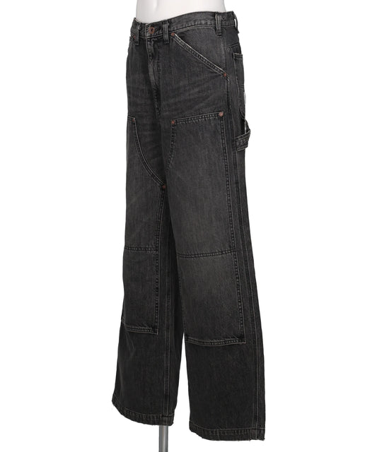 VINTAGE WASHED PAINTER DENIM WIDE PANTS