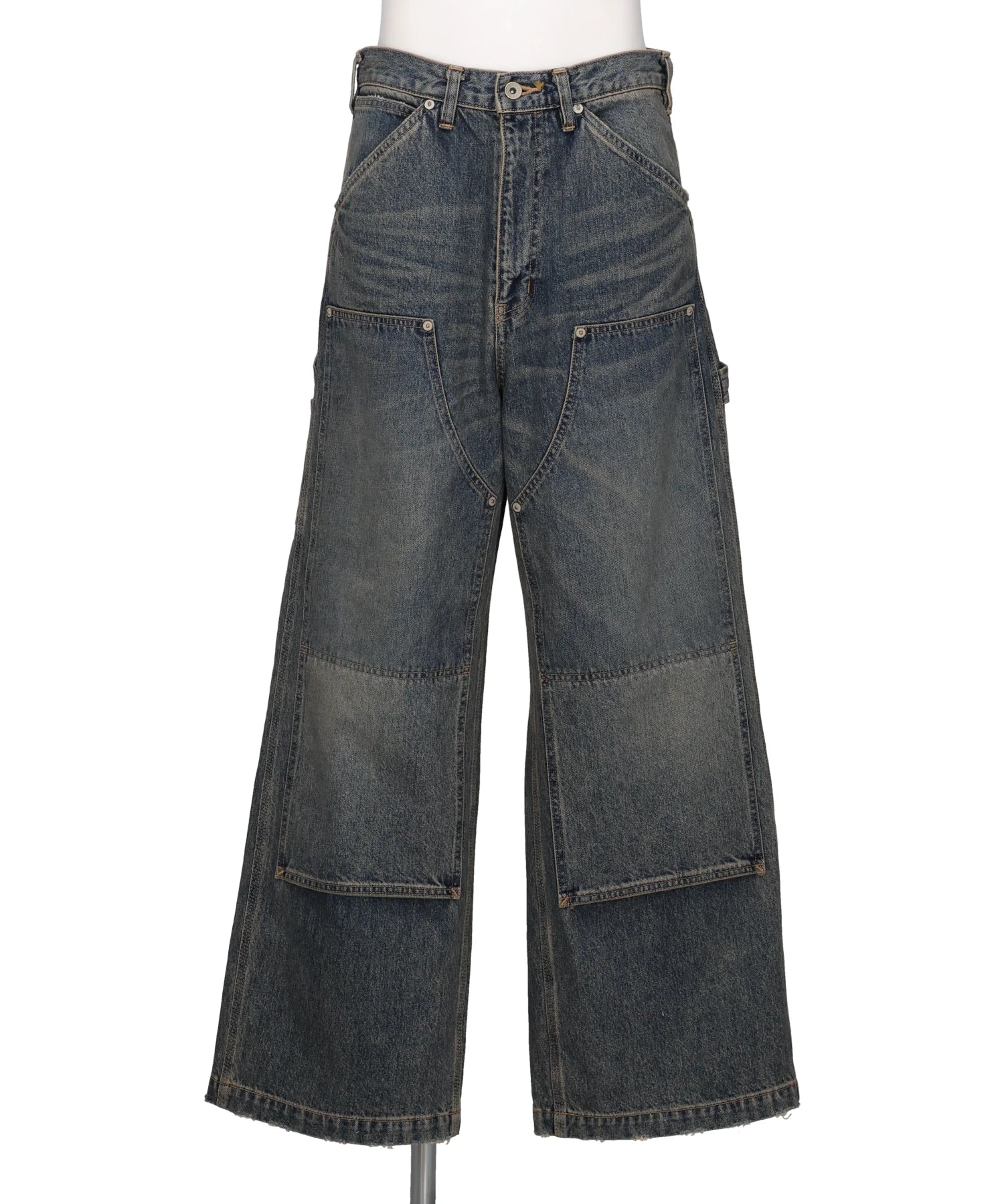 DAIRIKU(ダイリク)VINTAGE WASHED PAINTER DENIM WIDE PANTS – MIDWEST DAIRIKU(ダイリク)VINTAGE WASHED PAINTER DENIM WIDE PANTS – MIDWEST