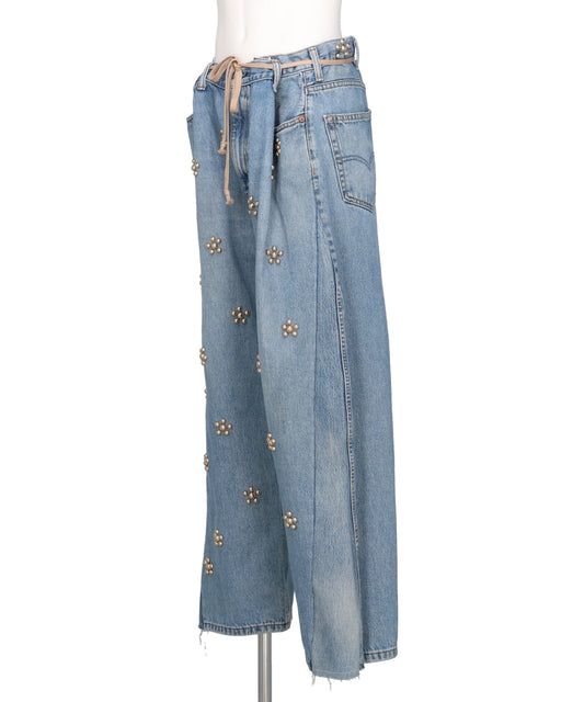 NEWSED / FLOWER RAMPONI DENIM PANTS