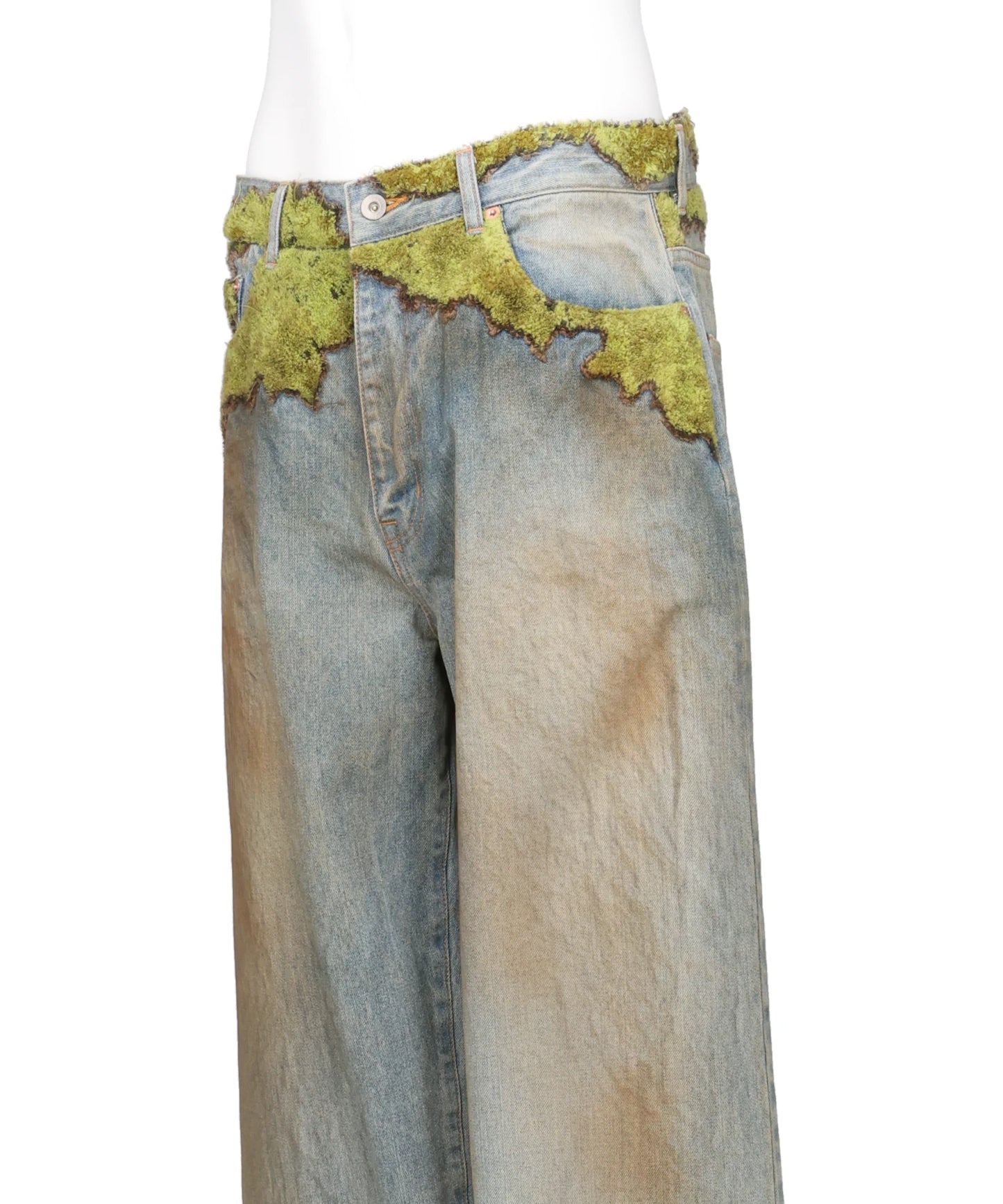 MOSS-GROWN WOOD DENIM PANTS