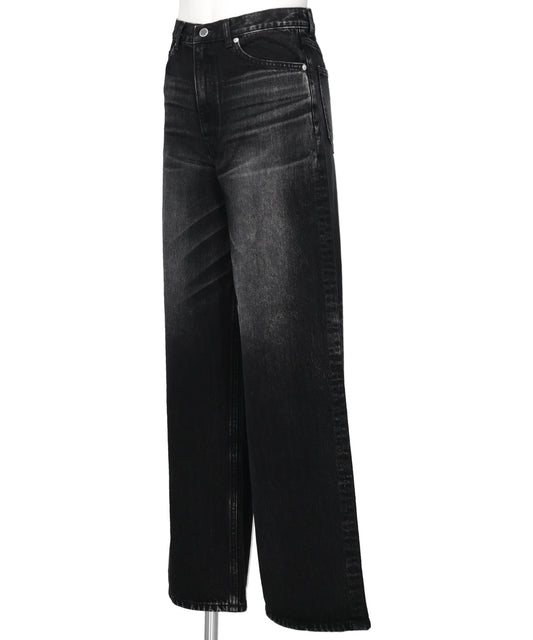 WASHED DENIM WIDE PANTS