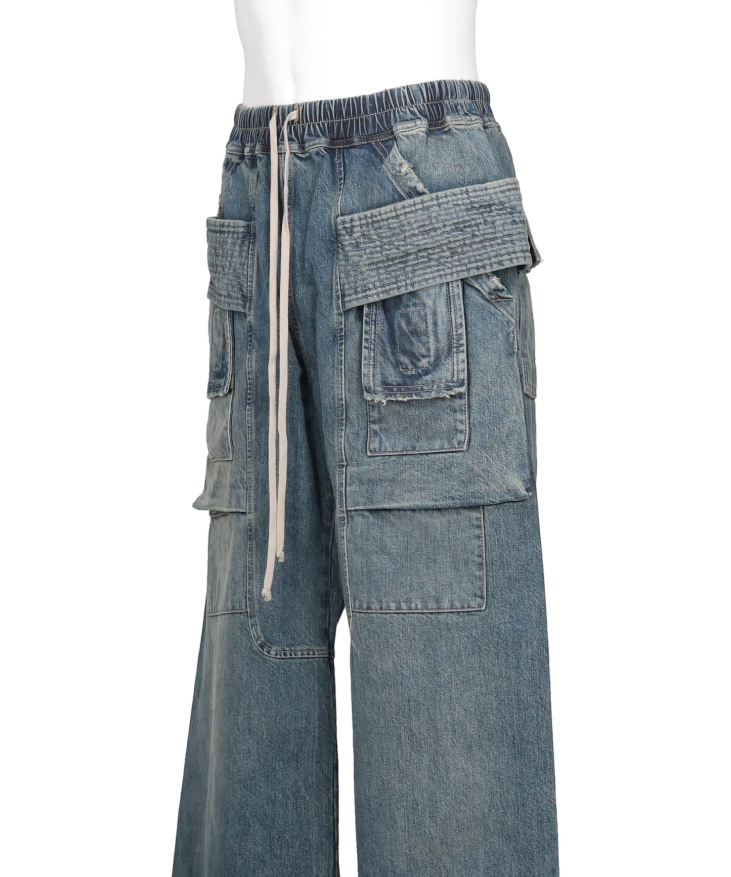CREATCH WIDE CARGO DRAWSTRING - WASHED INDIGO