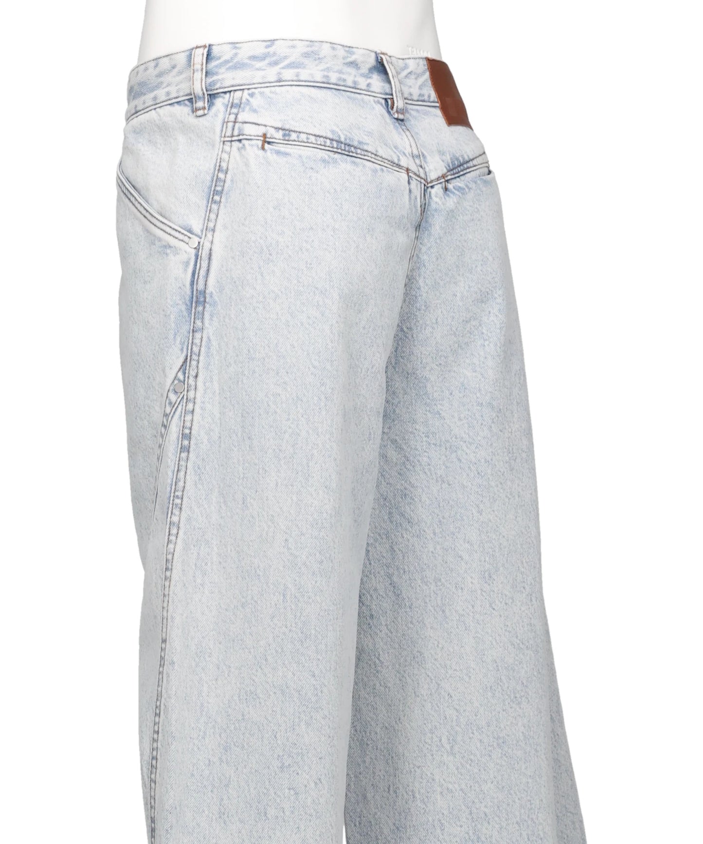 DENIM LARGE TROUSERS WITH DARTS
