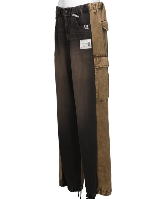 FRONT BACK COMBINED DENIM PANTS