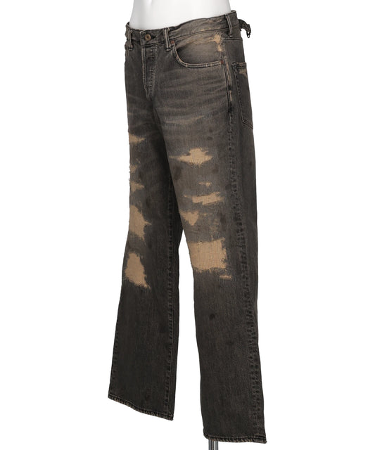 "STRAIGHT" VINTAGE REPAIR DENIM PANTS