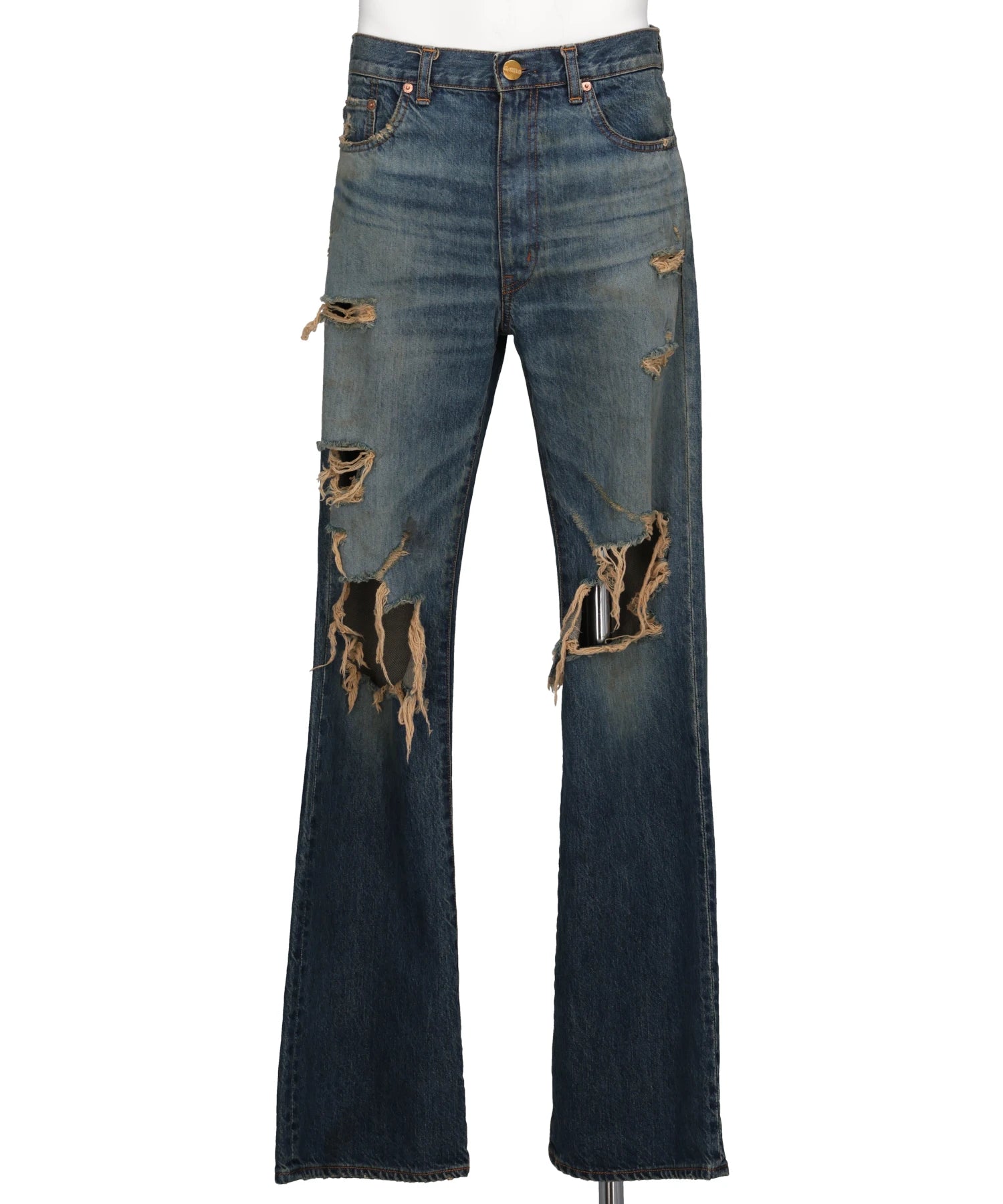 KAMIYA(カミヤ) 2026SS DISTRESSED BOOTCUT DENIM PANTS G16PT040