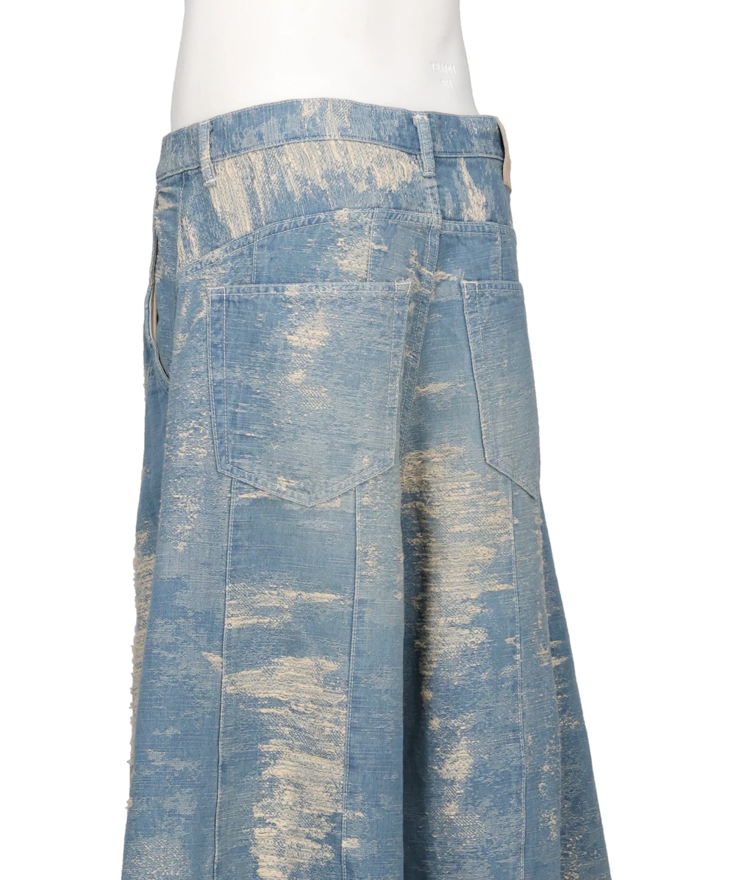 DENIM CURVED PANTS