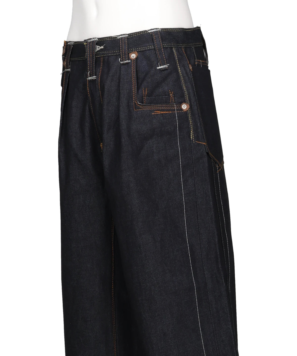 "FREEDOM STITCH" RIGID DENIM PANTS