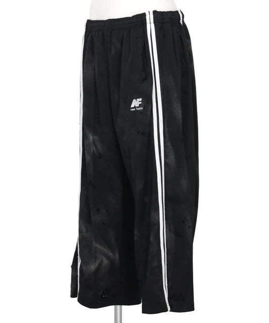 GLITTER DAMAGE NEW FASHIONJERSEY WIDE PANTS