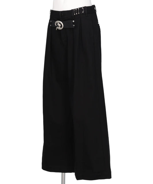 ”D”BUCKLE SUPER WIDE CHINO PANTS