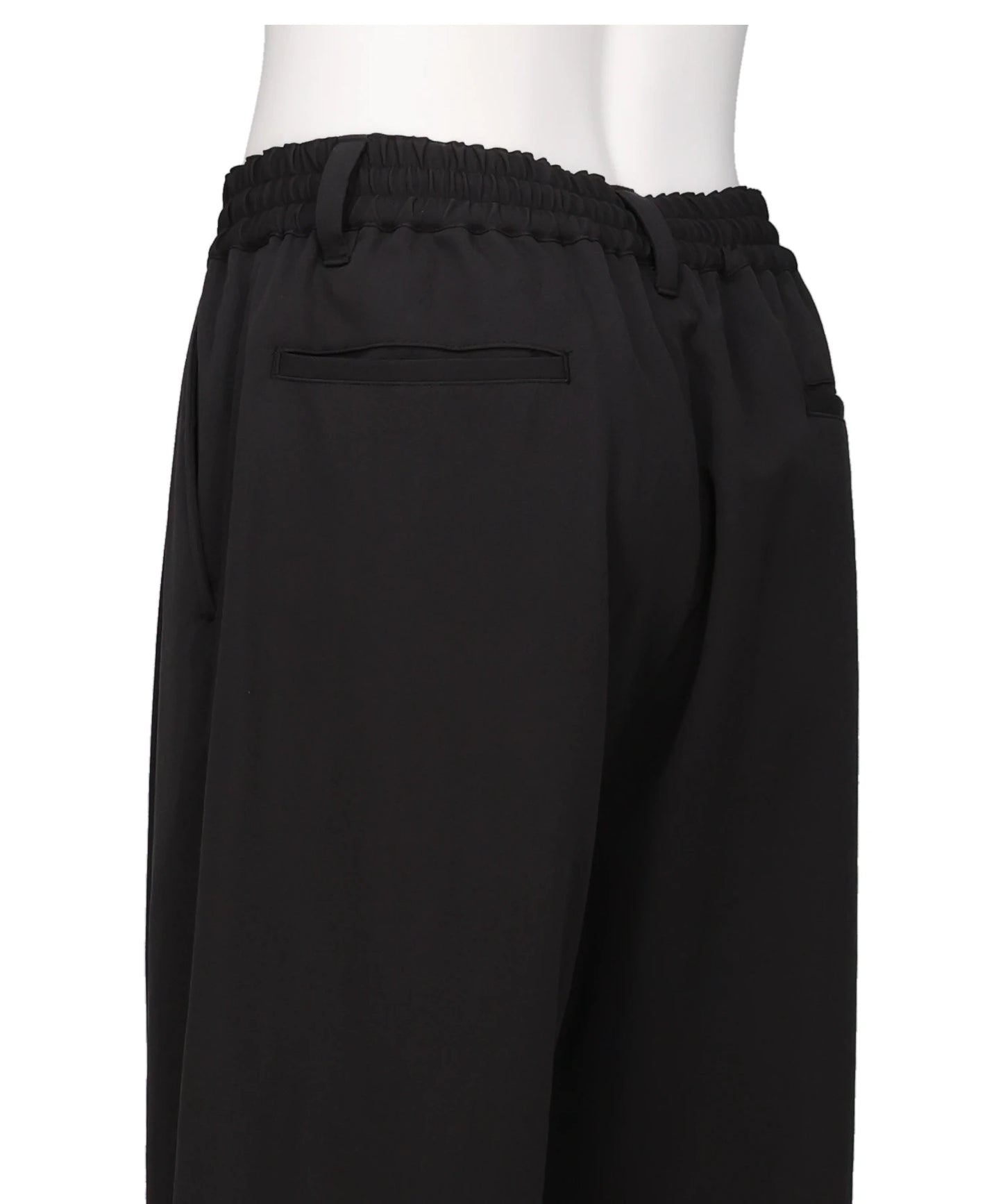 WOOL WASHER TWILL 2PLEATEDWIDE-LEG EASY TROUSERS