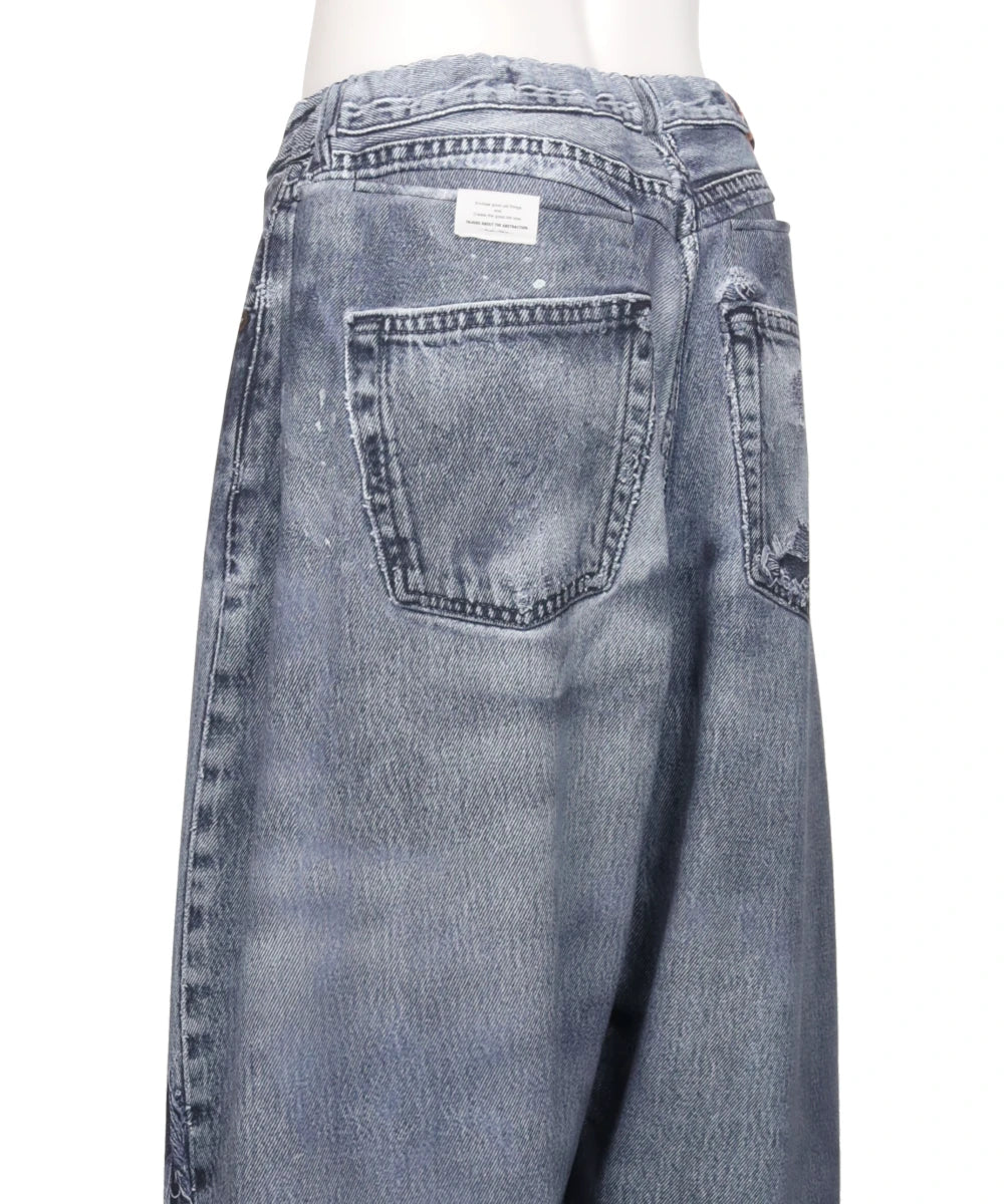 DENIM PRINT WIDE PT