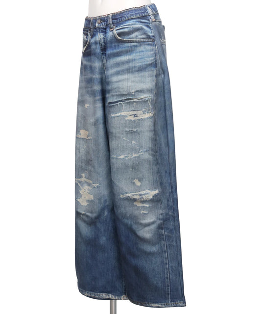 DENIM PRINT WIDE PT