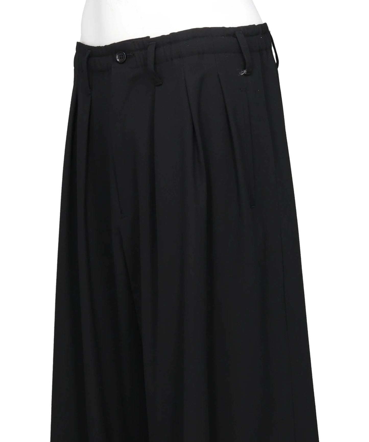 GABARDINE TUCK WIDE PANTS