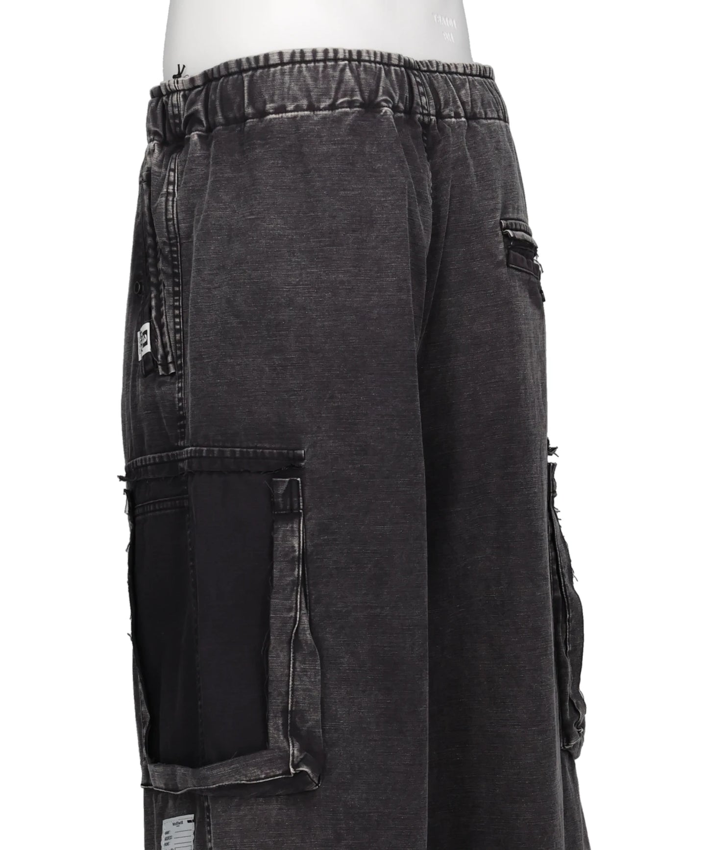 COTTON SATIN CARGO PANTS