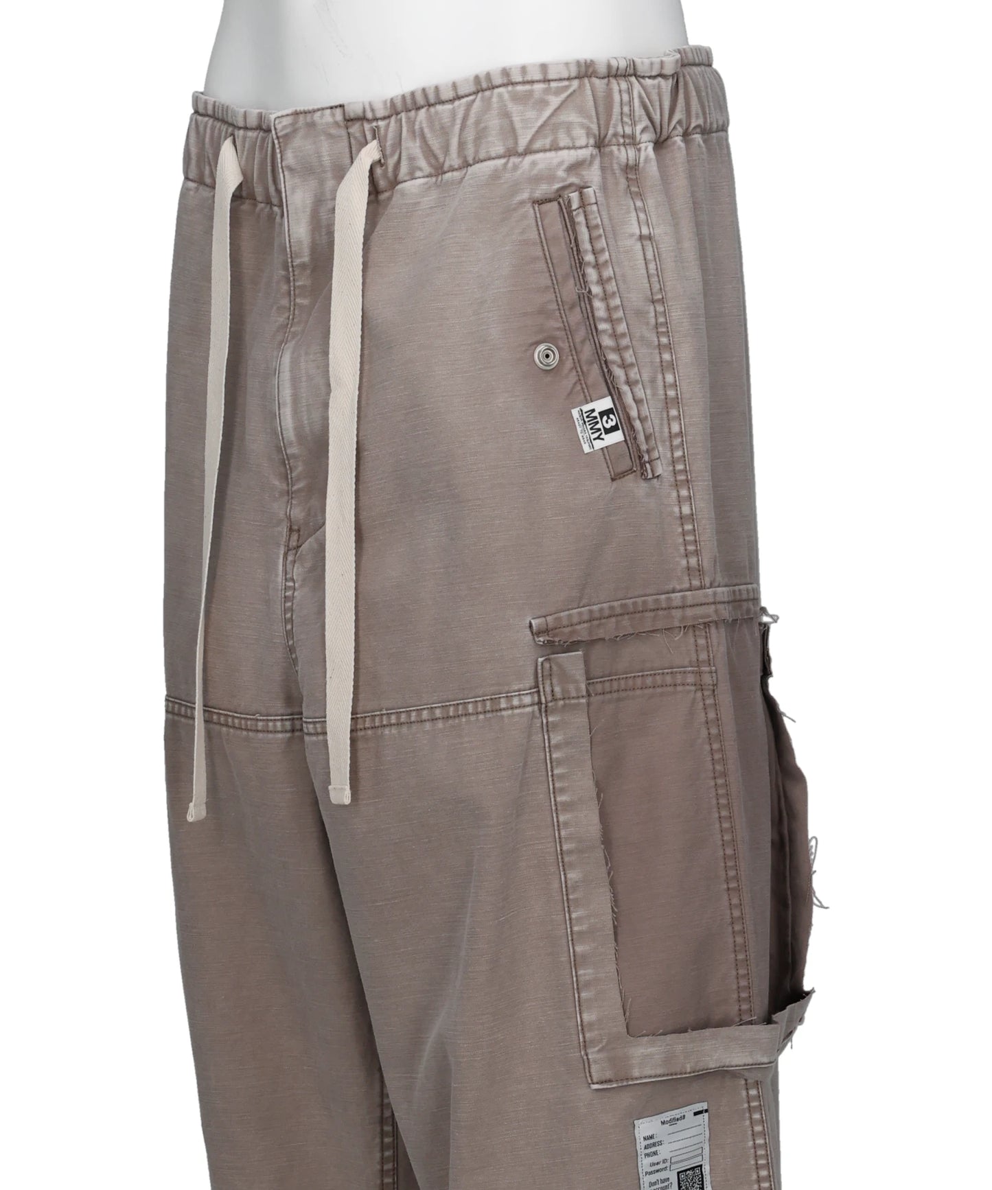 COTTON SATIN CARGO PANTS