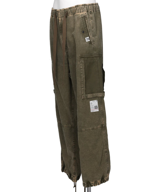 COTTON SATIN CARGO PANTS