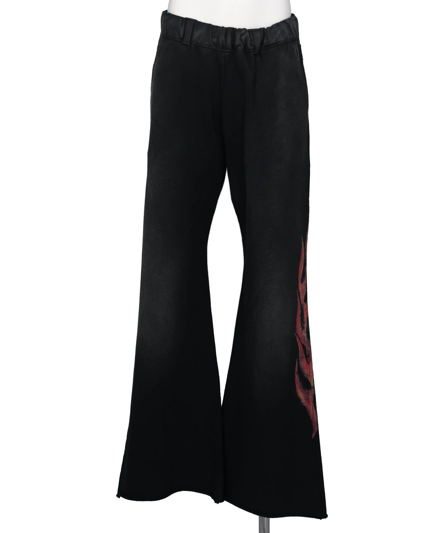 KAMIYA(カミヤ) 2026SS “CRAYON FLAME” DISTRESSED BOOTCUTSWEAT PANTS