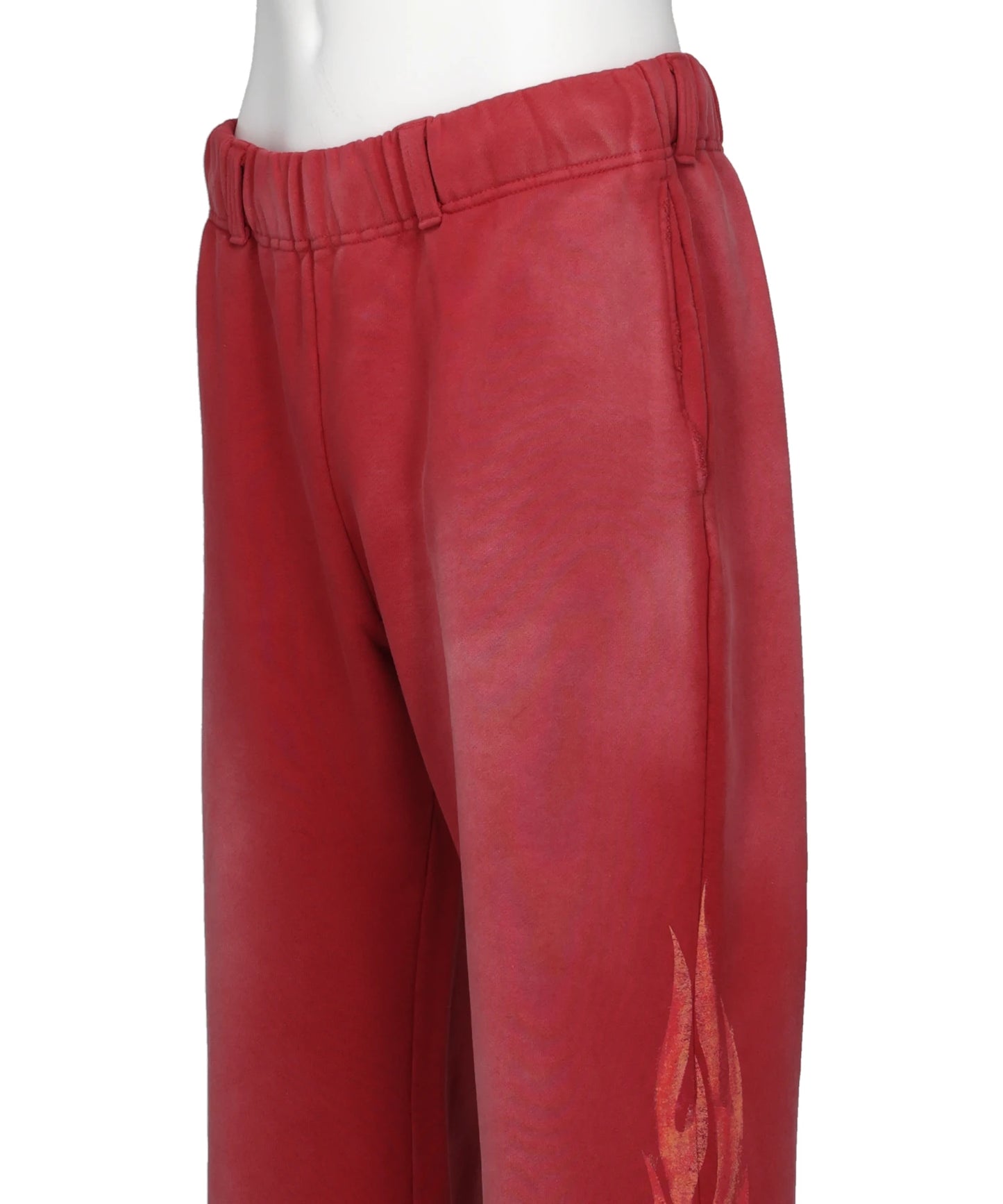 “CRAYON FLAME” DISTRESSED BOOTCUTSWEAT PANTS