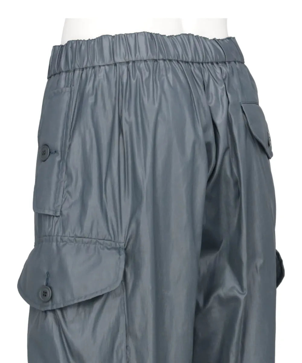 LEATHER LIKE POLYESTER PADDED PANTS